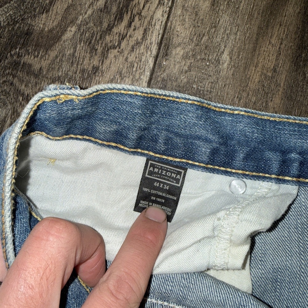 Arizona Jean Co. Relaxed Medium Wash Premium Denim Jeans Men's Size 44x34 - Picture 8 of 9